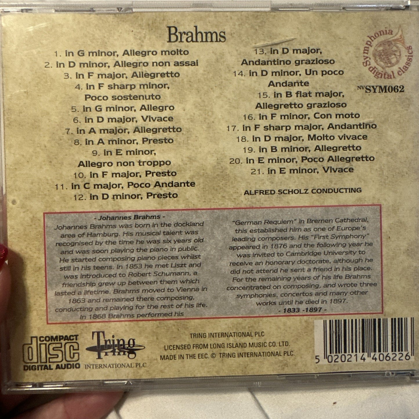 Brahms - Hungarian Dances No. 1-21, (CD)