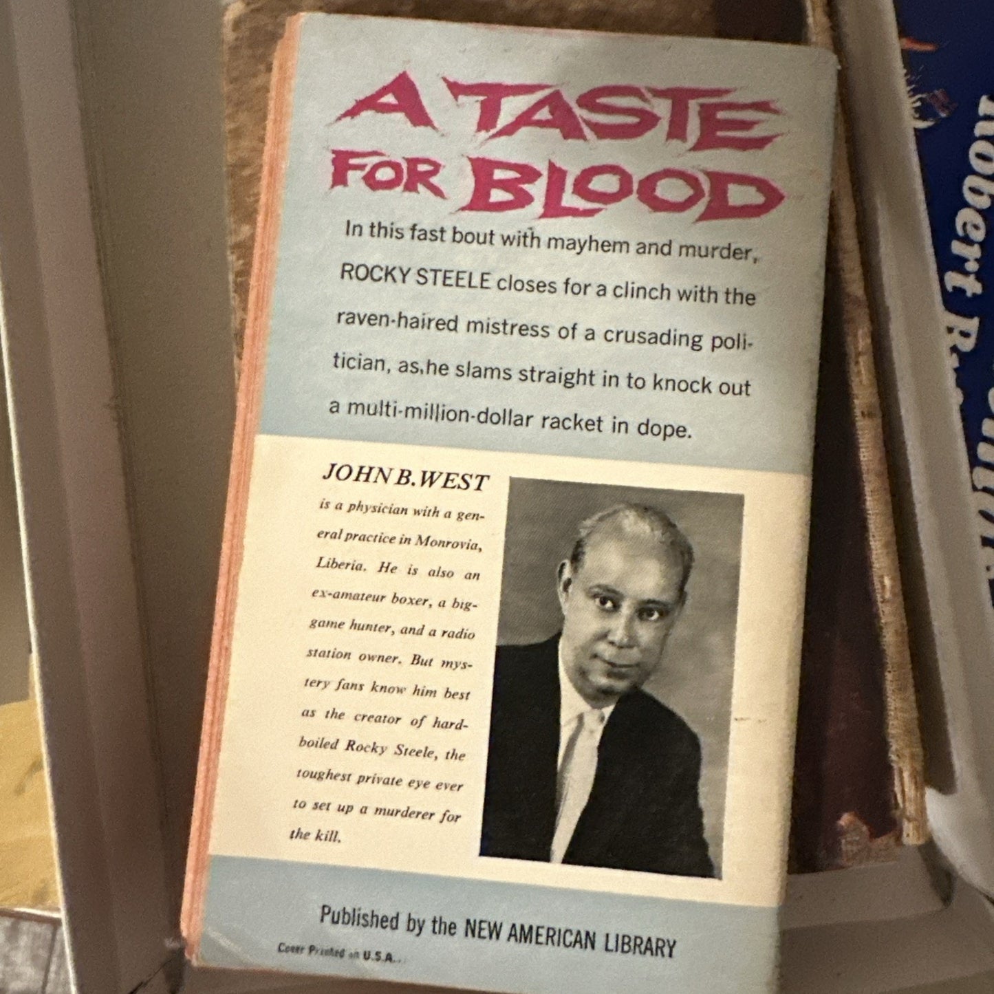A Taste for Blood by John B. West 1960 Signet Paperback S1800
