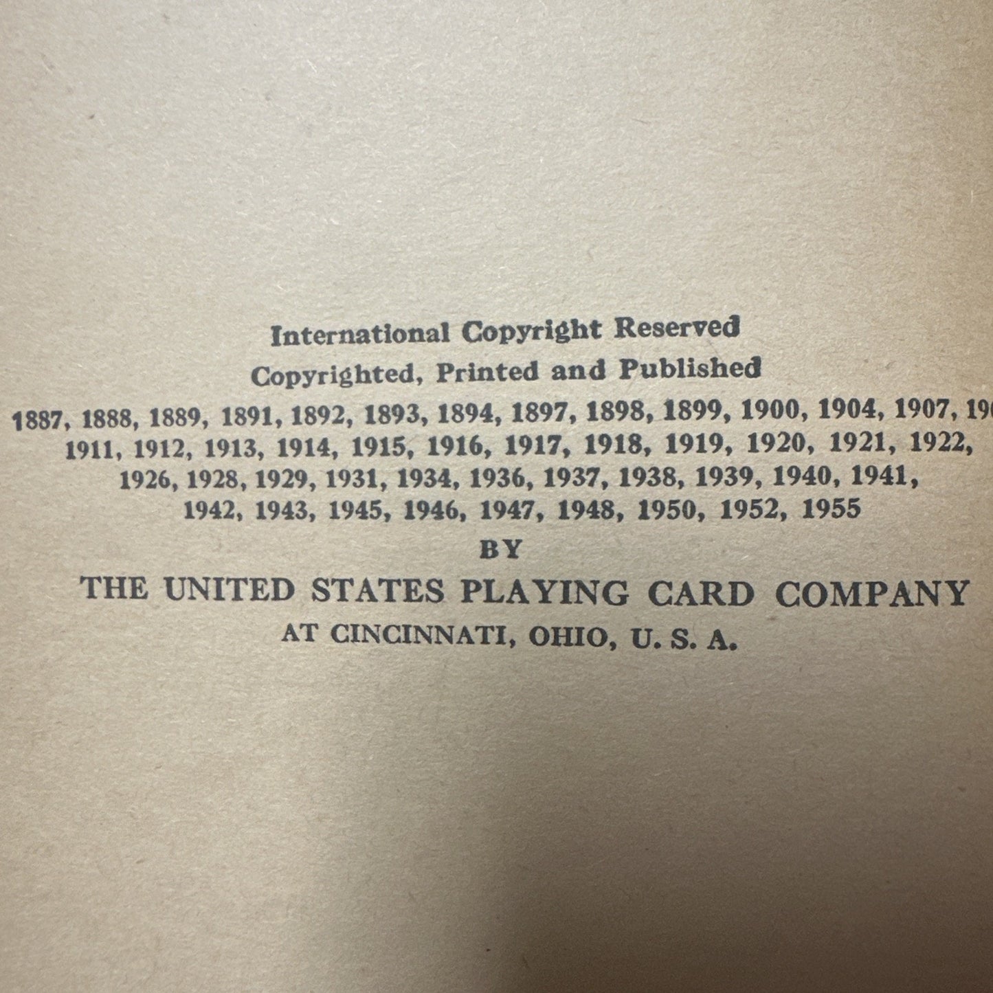 Vintage 1955 Official Rules of Card Games Hoyle Up-To-Date 49th Edition