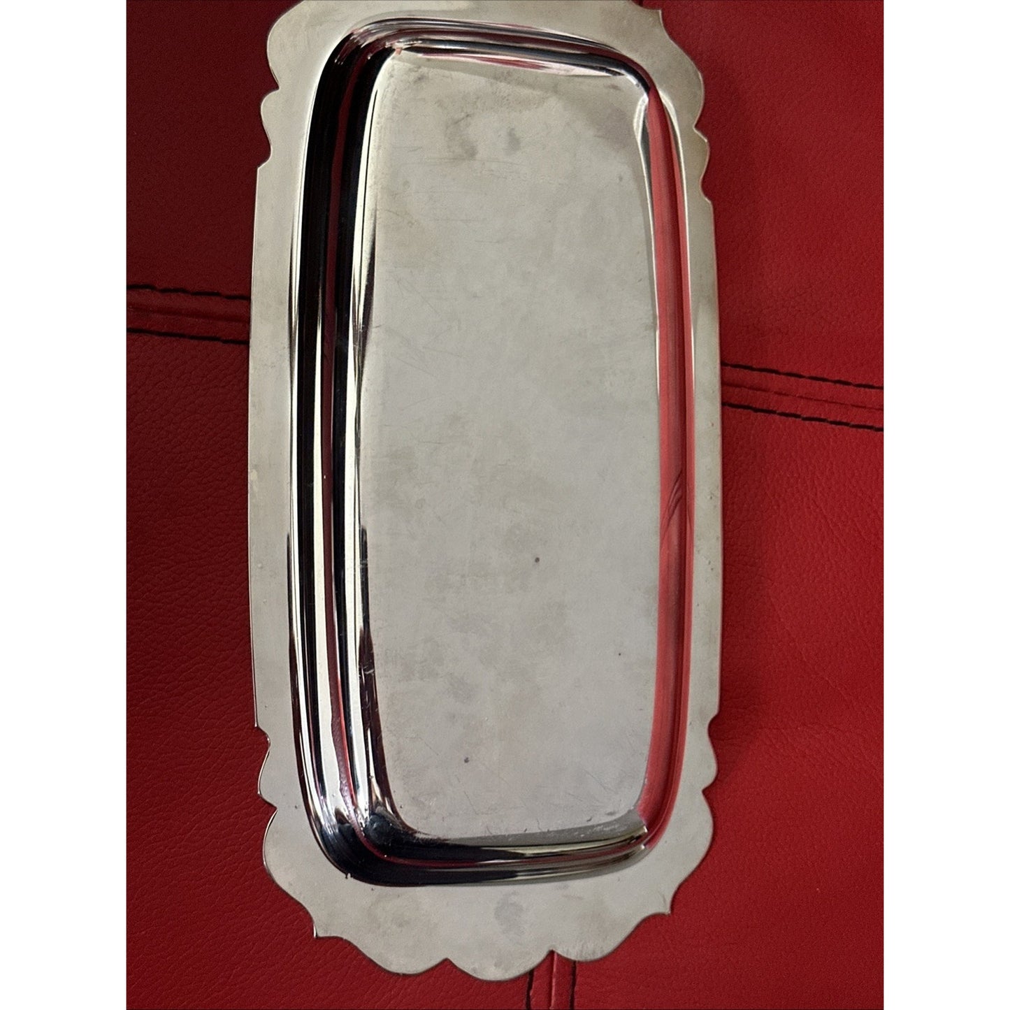 WM ROGERS #99 Silverplate Polished BUTTER DISH 10"L x 4.75"W Vintage
