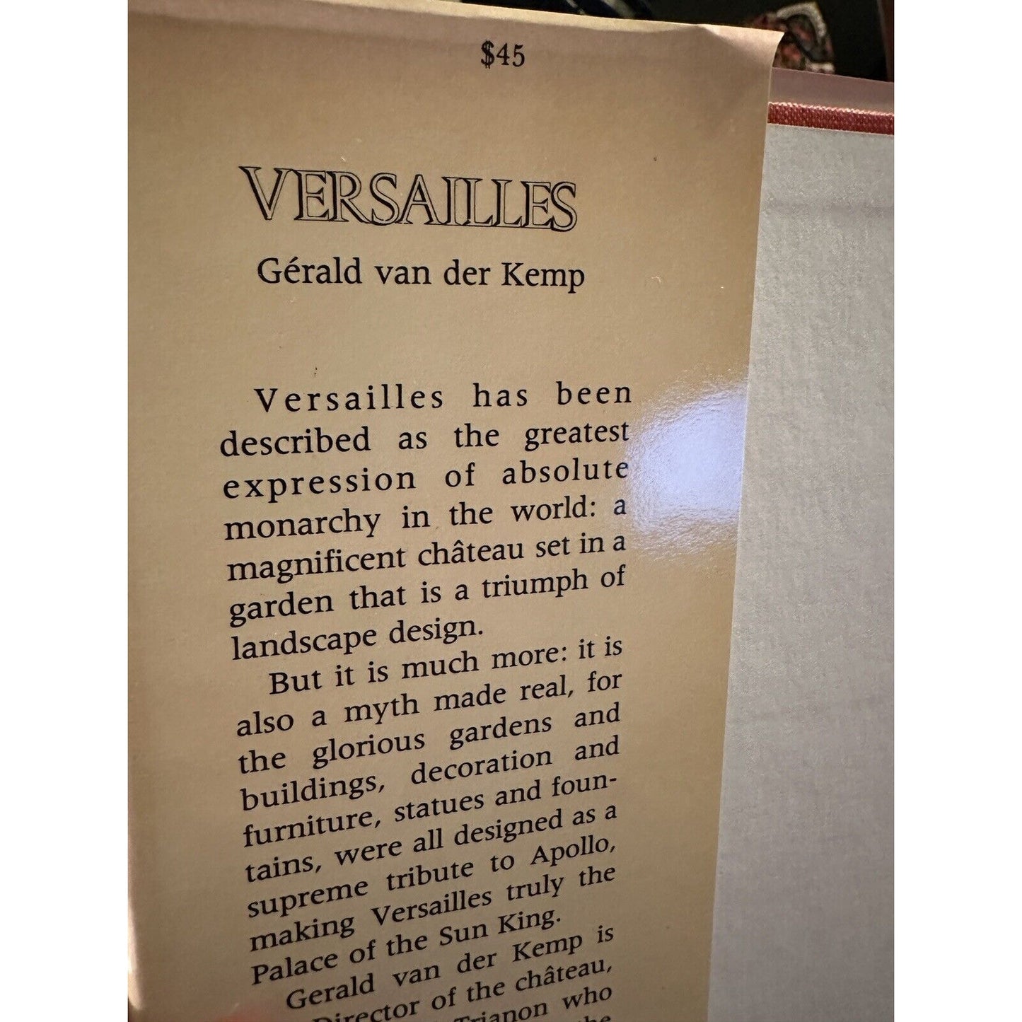 VINTAGE 1978 1st English Edition VERSAILLES by Gerald Van Der Kemp