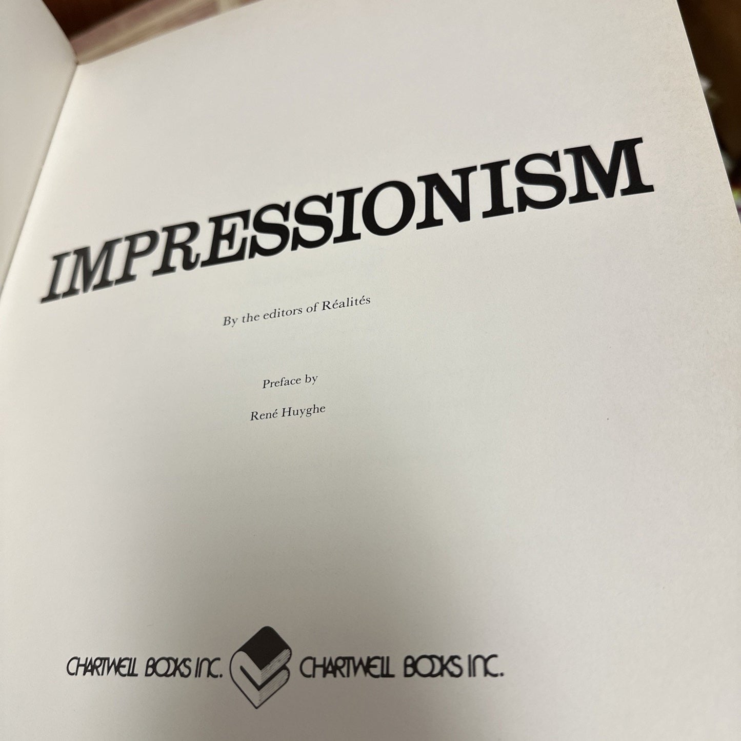 Impressionism By The Editors Of Realites Preface By Rene Huyghe 1973 HC W/ DJ