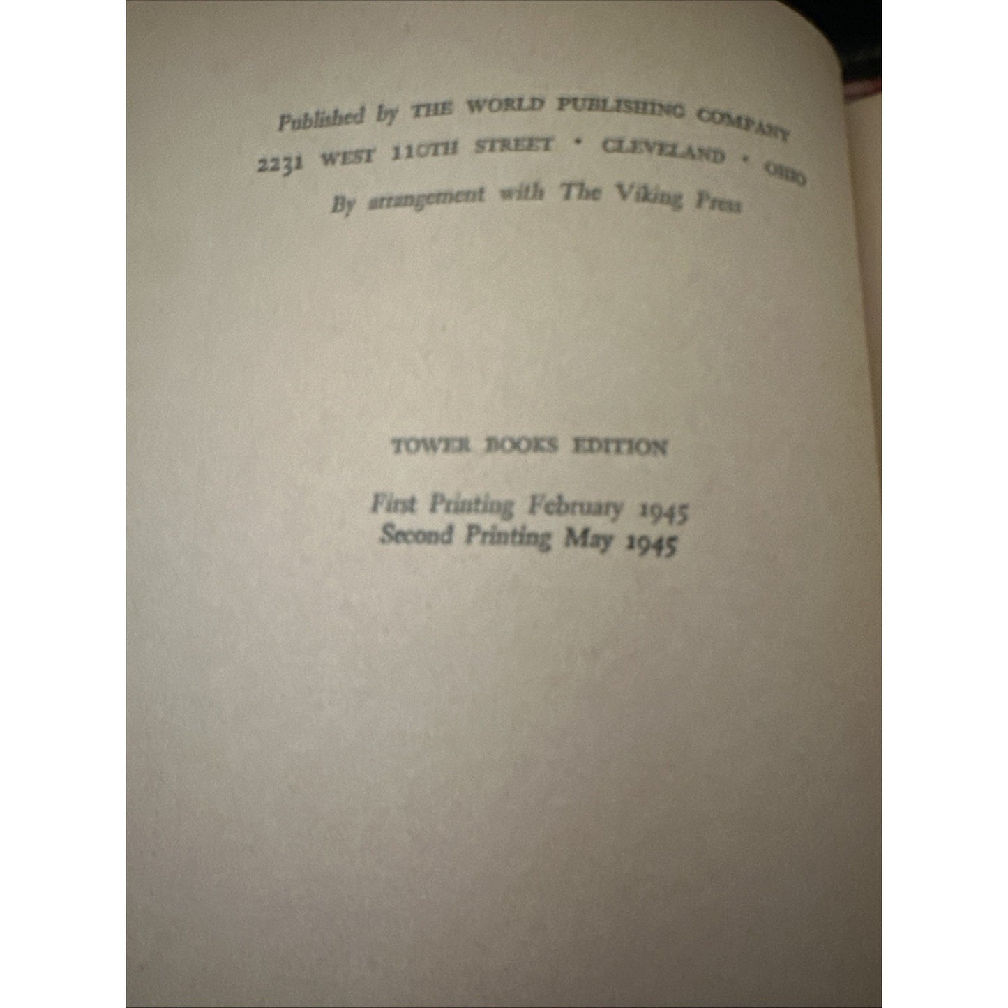 1945 The Long Valley by John Steinbeck First Printing Tower Books