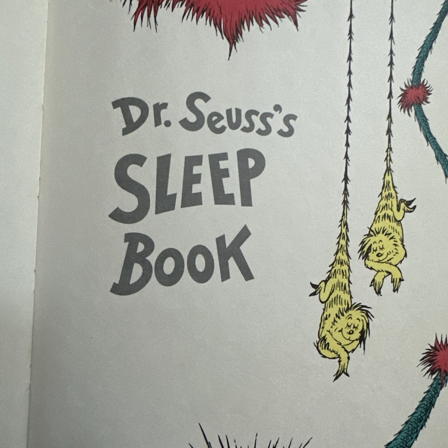 1962 Dr. Seuss's Sleep Book Hardcover Book Club Edition Vintage Dr. Seuss