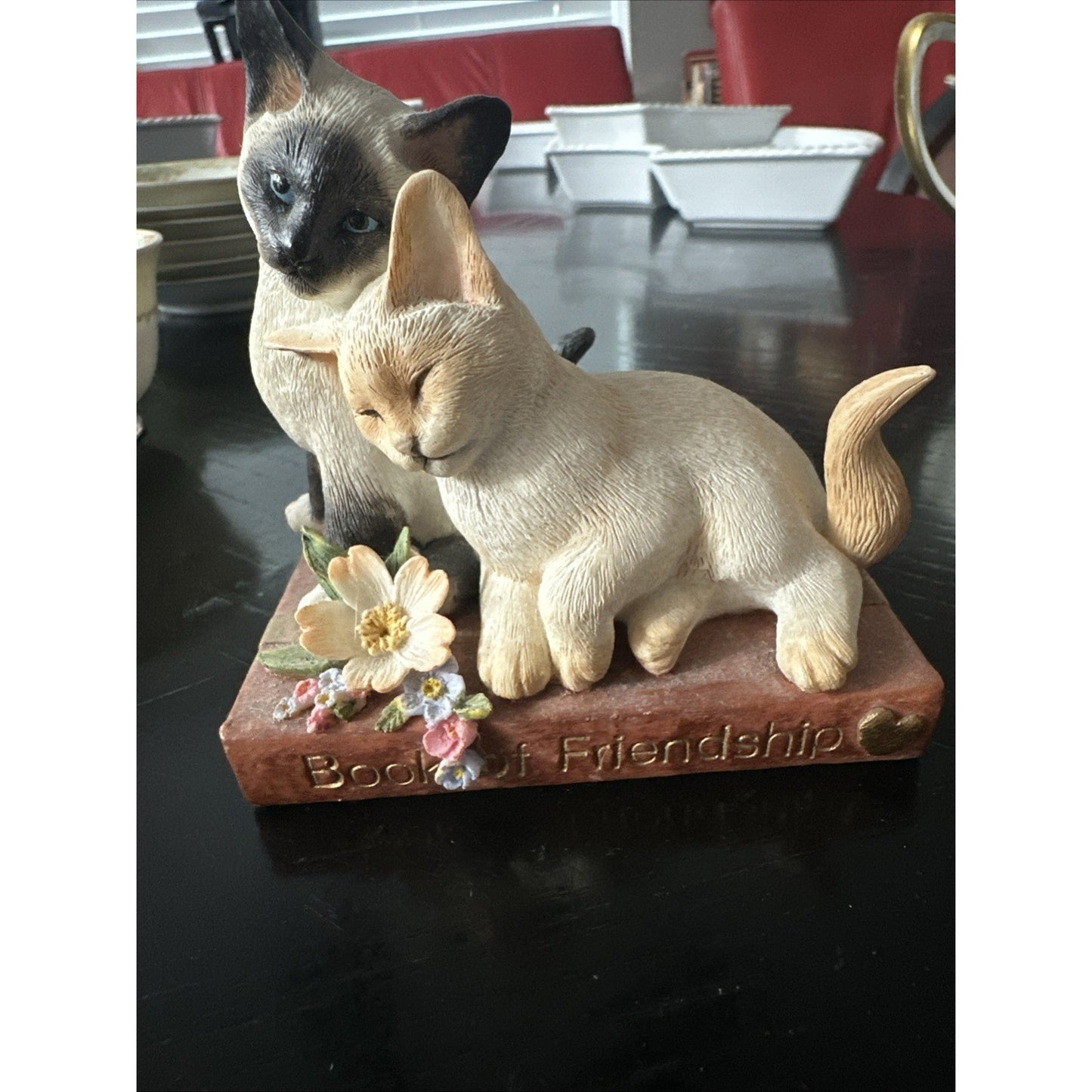 A Country Artist Kitten Tales Book of Friendship Cat Figurine CA04664