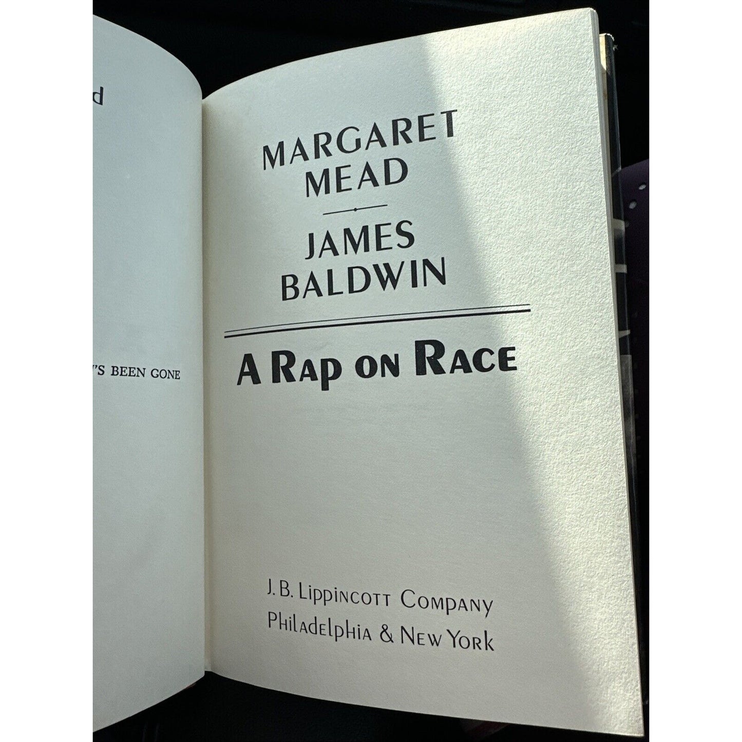 A Rap on Race - Margaret Mead & James Baldwin - 1971 First Edition