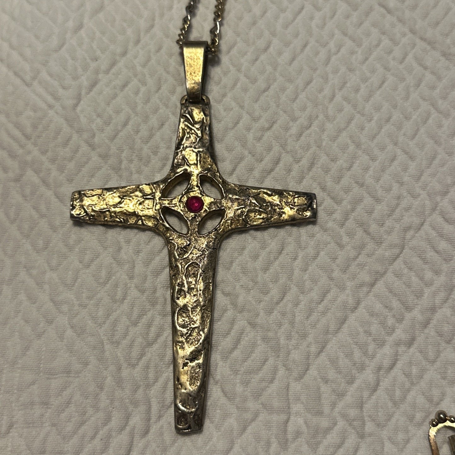 Custom Made Bishop's Pectoral Cross, Sterling Silver, Gold Plated + chalice co.