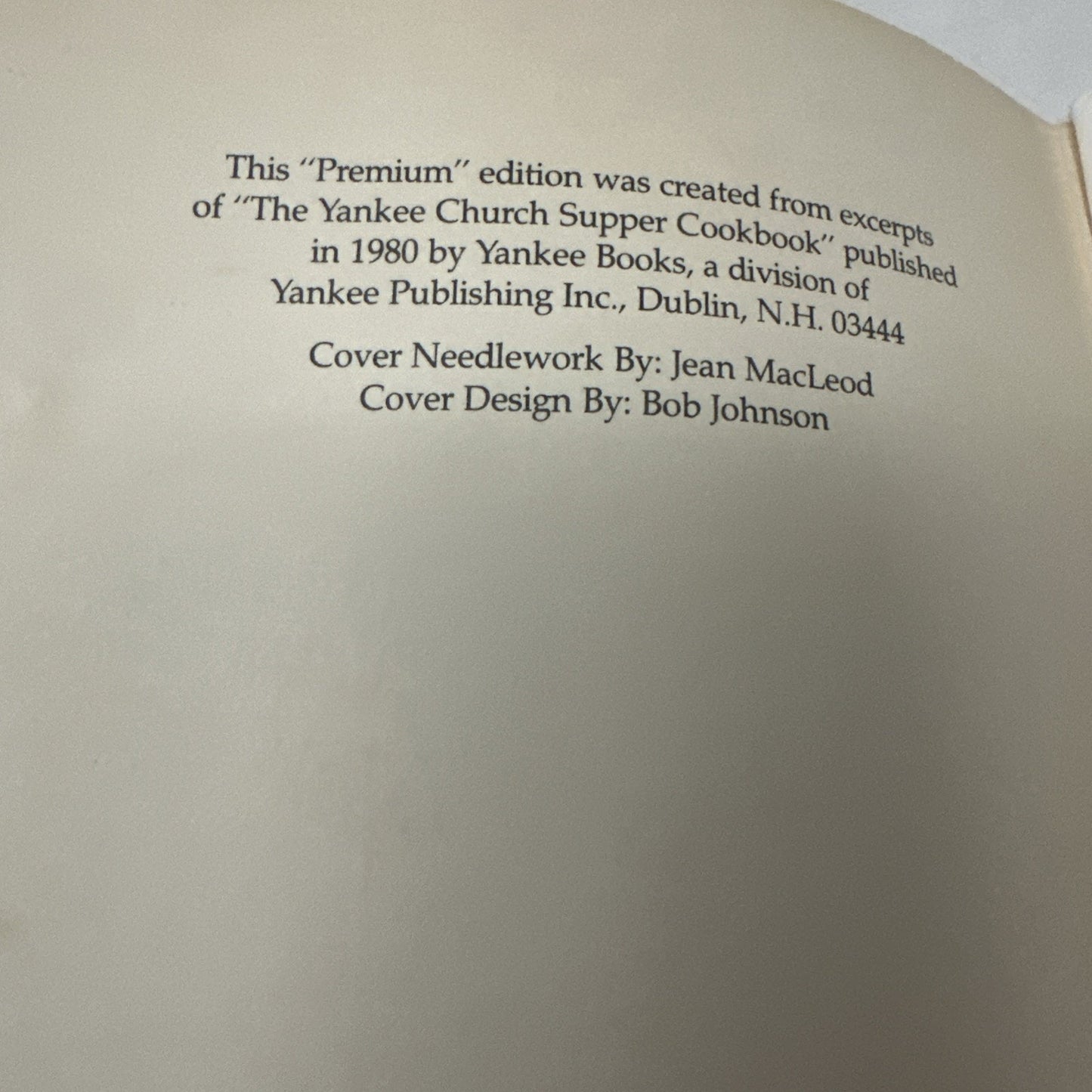 Yankee Main Dish Church Supper Cookbook Vintage Book 1980 By Yankee Books