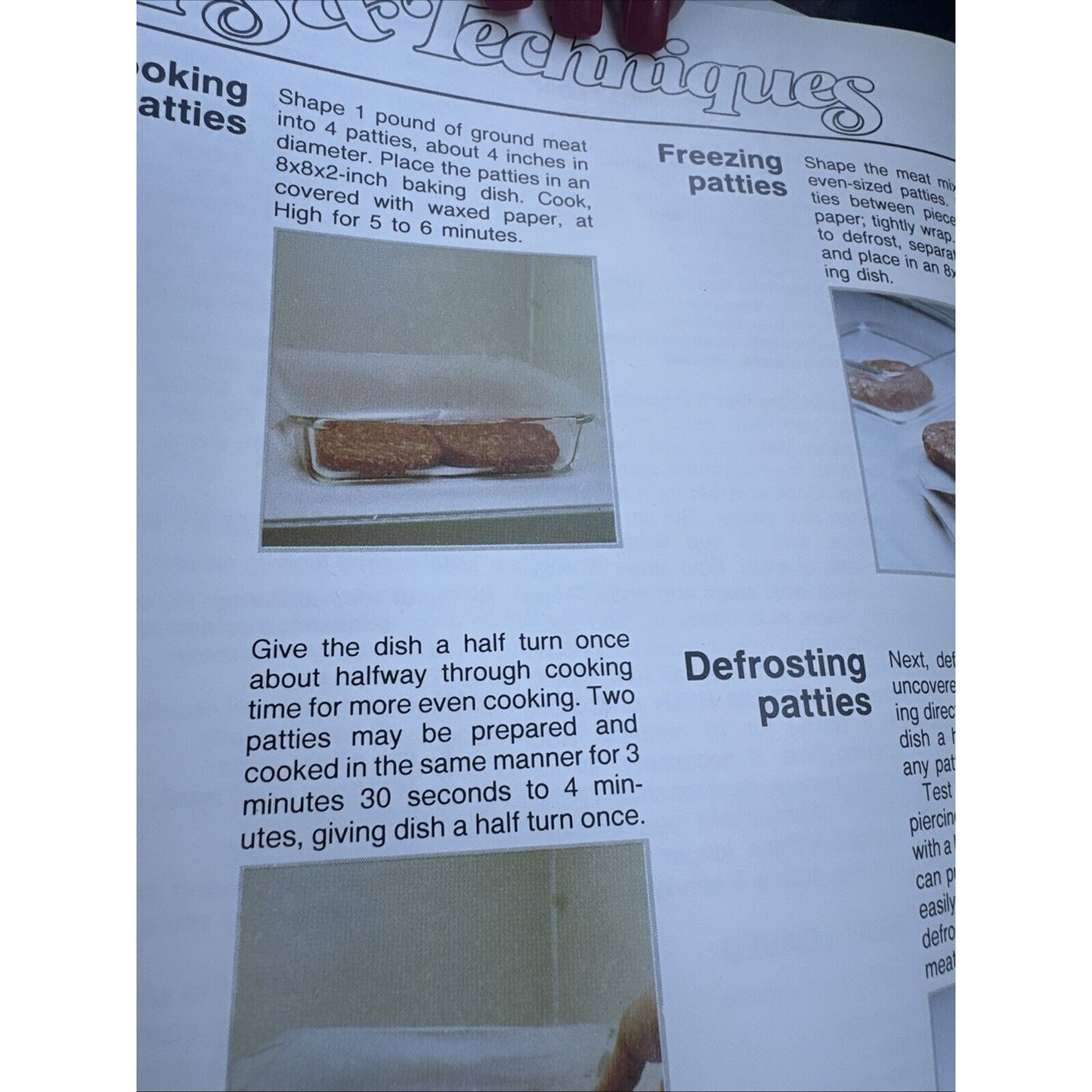 Vtg Whirpool Micro Menus 1986 cookbook hardbound, Very Nice