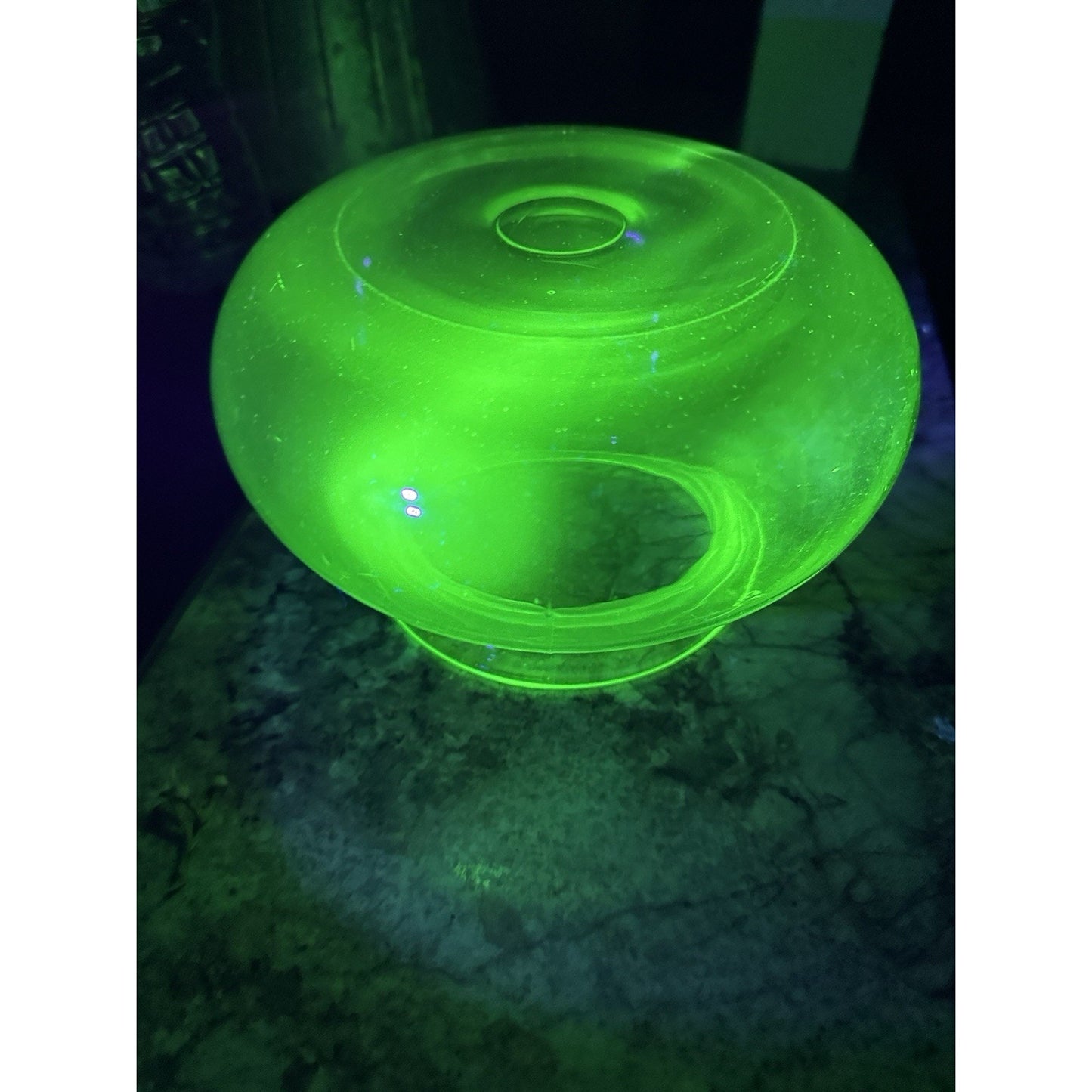 Uranium Glass Fish Bowl