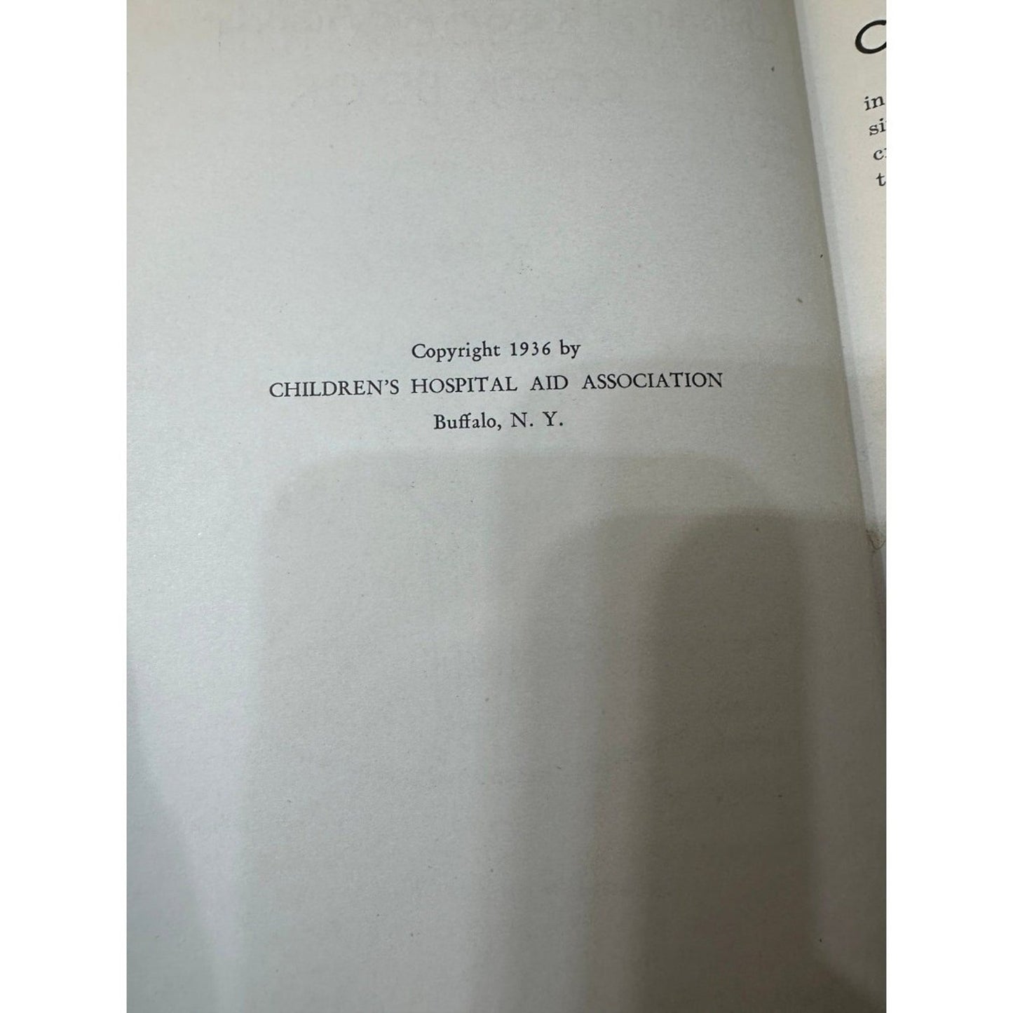 Children's Hospital Aid Association Cook Book