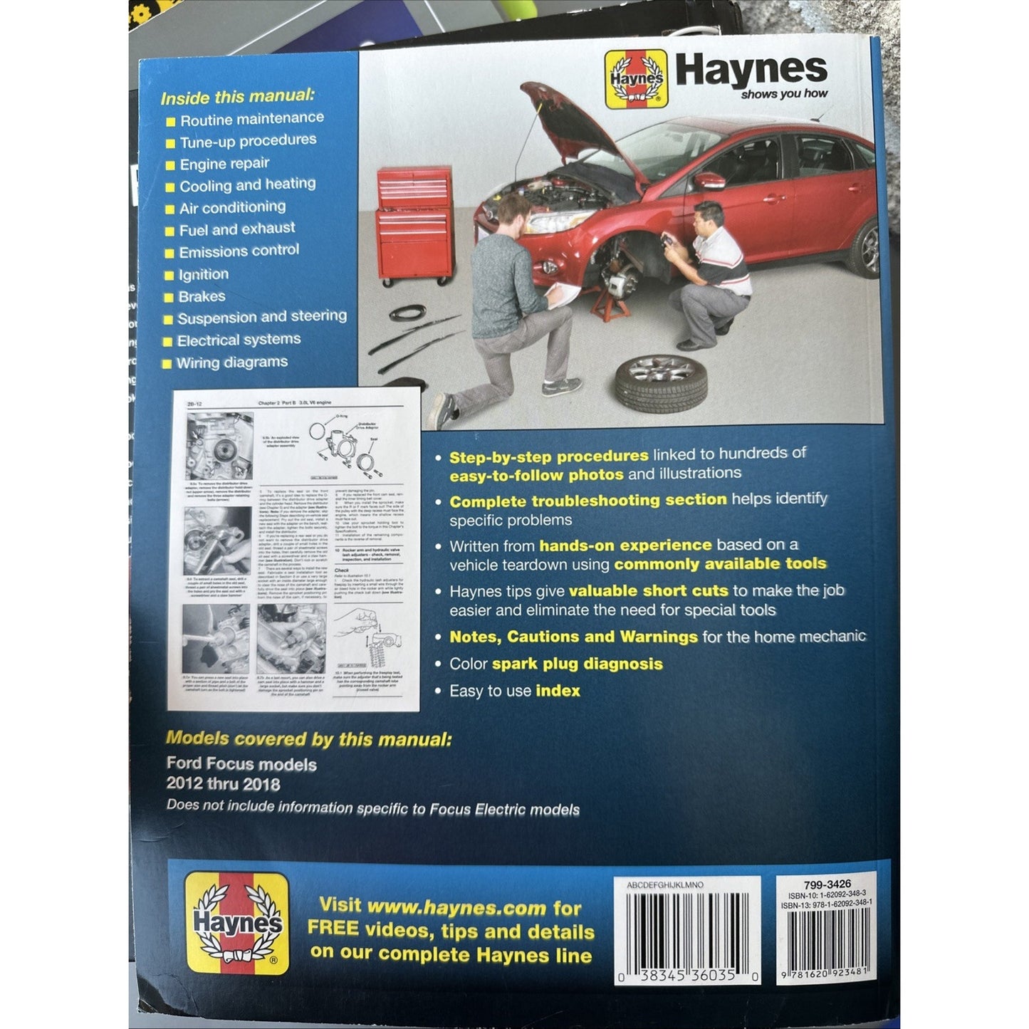 Ford Focus Haynes Repair Manual service workshop book Haynes