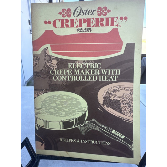 Oster Creperie Electric Book Crepe Maker With Controlled Heat.