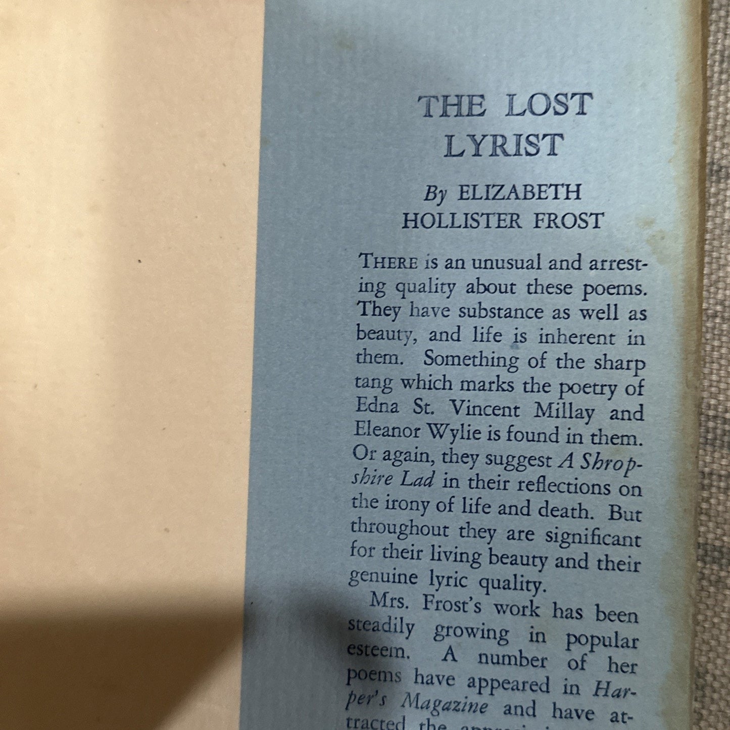 1st Edition THE BUCK IN THE SNOW & Other Poems by Edna St Vincent Millay [1928]