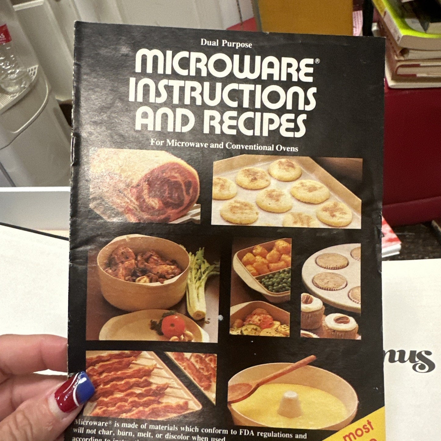 1986 Whirlpool Micro Menus Recipe Cookbook Color Padded Hardcover