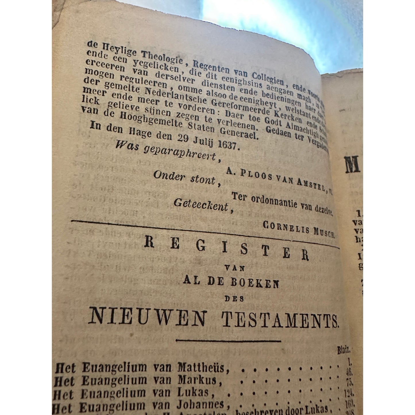 De Staten Generael Vereenighde Nederlanden 1637   Dutch antique Bible