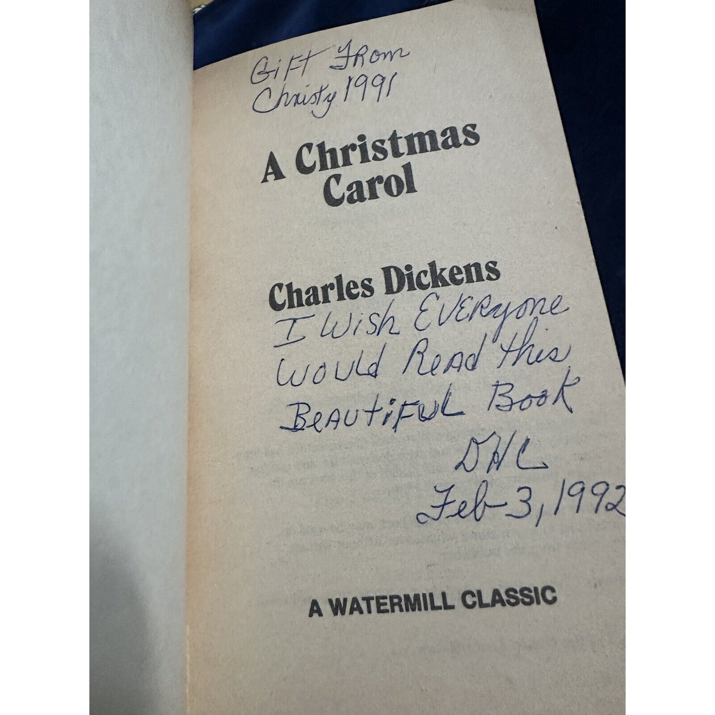 A Christmas Carol- Charles Dickens Vintage 1980 Watermill Classic paperback Rw
