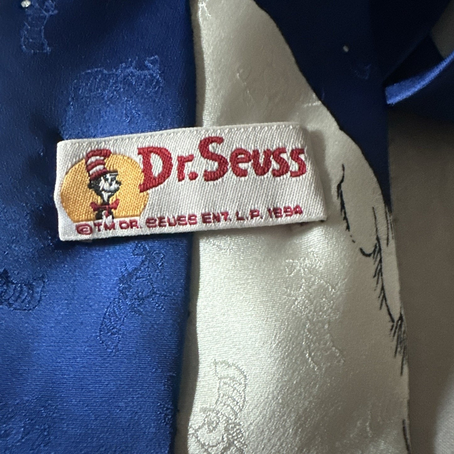 Vintage Dr. Seuss The Grinch Stole Christmas Tie Men Holiday 57" x 4" 100% Silk