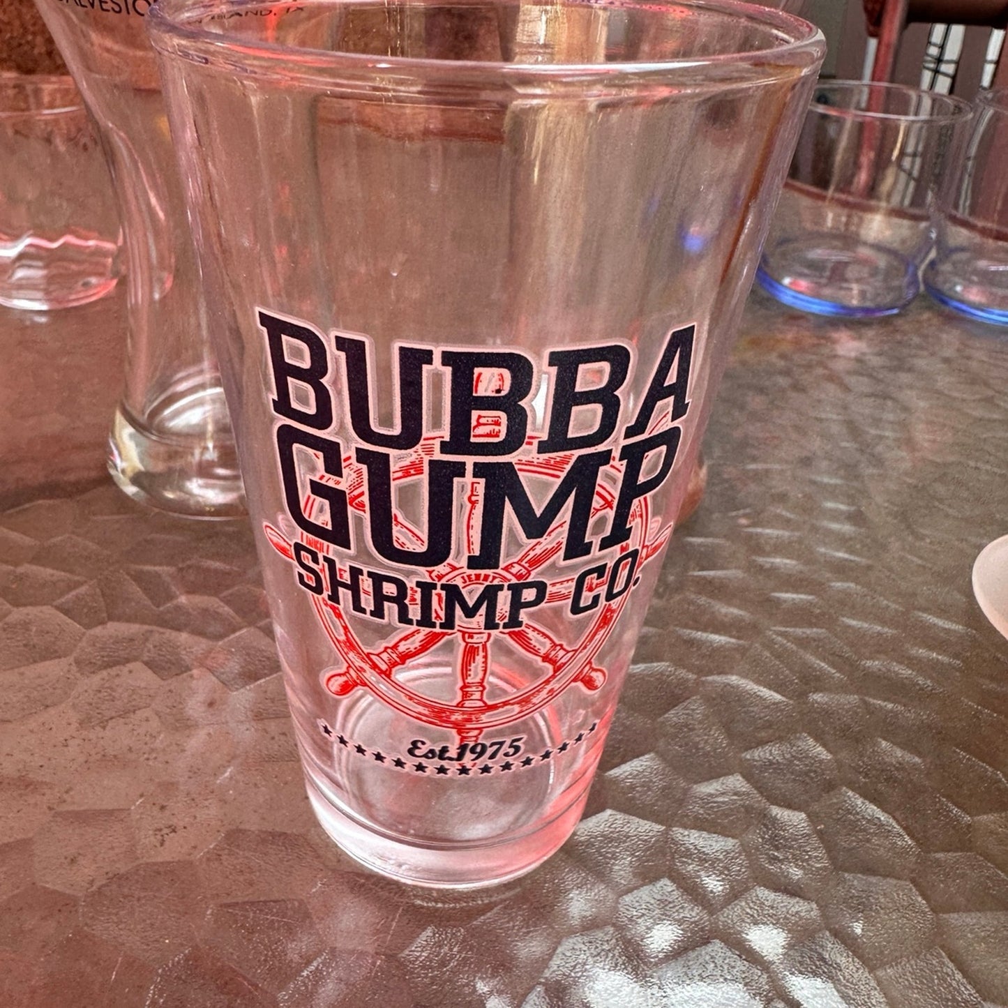 3 Bubba Gump beer Glass