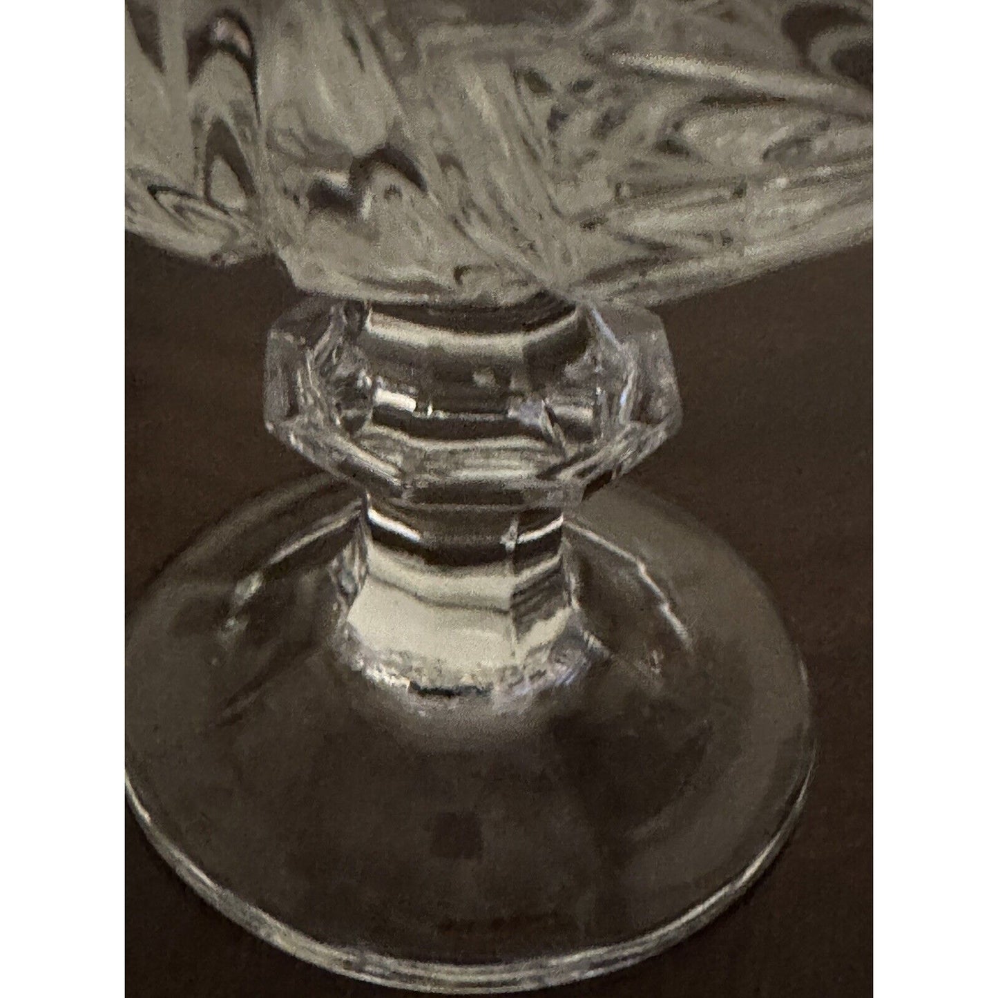Vintage Large Cut Glass Pedestal Covered Compote Candy Dish Lidded