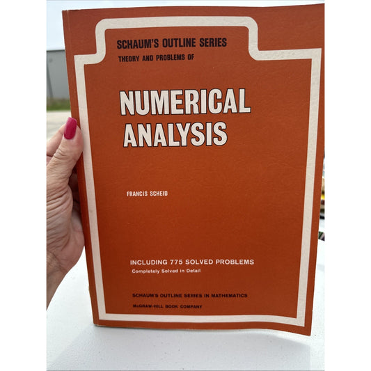 Numerical Analysis by Francis Scheid (1968, paperback)