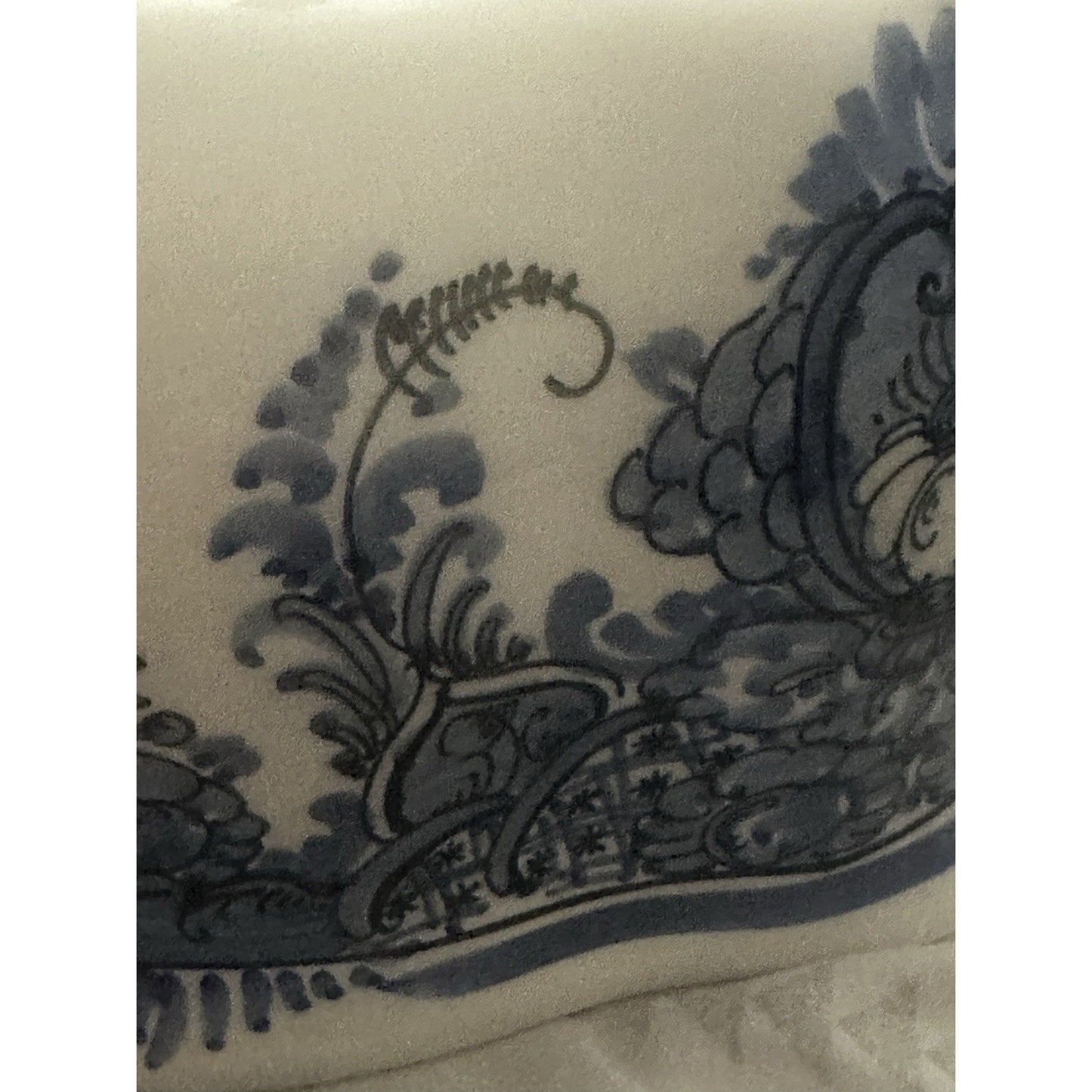 Tureen with Lid/ Hand Painted Greece Blue & White Very Rare