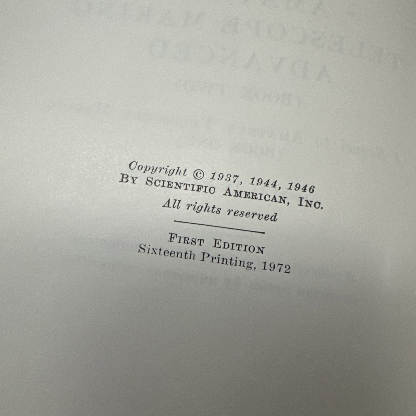 Amateur Telescope Making:Book One - Albert G. Ingalls-4th Ed/1964-HC