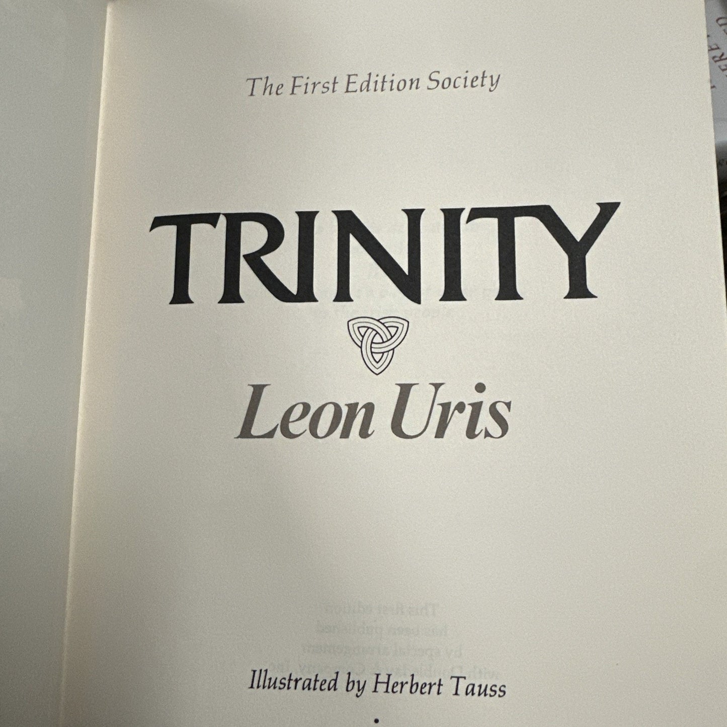 Trinity by Leon Uris Franklin Library 1976 First Edition Hardcover