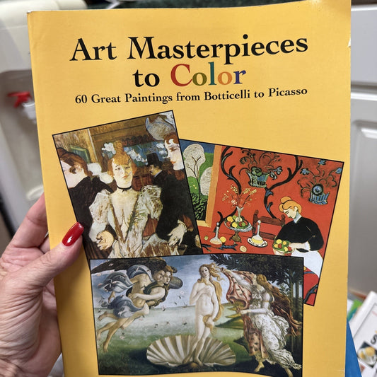 Art Masterpieces to Colour: 60 Great Paintings from Botticelli to Piccasso (Dove