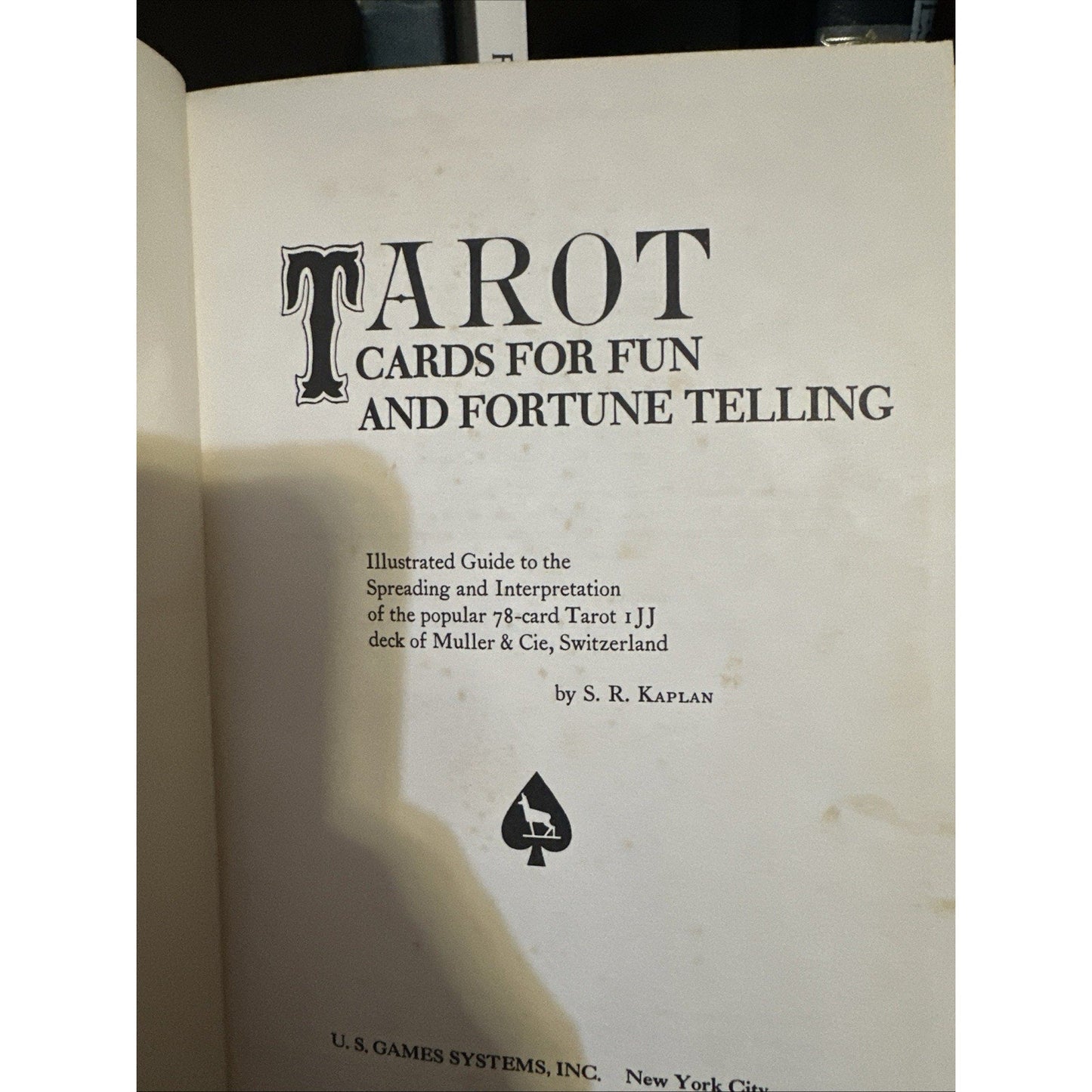 Tarot Cards For Fun and Fortune Telling 1970 HC
