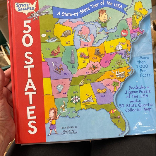 50 states: a state-by-state tour of the USA by Erin McHugh (Hardback)