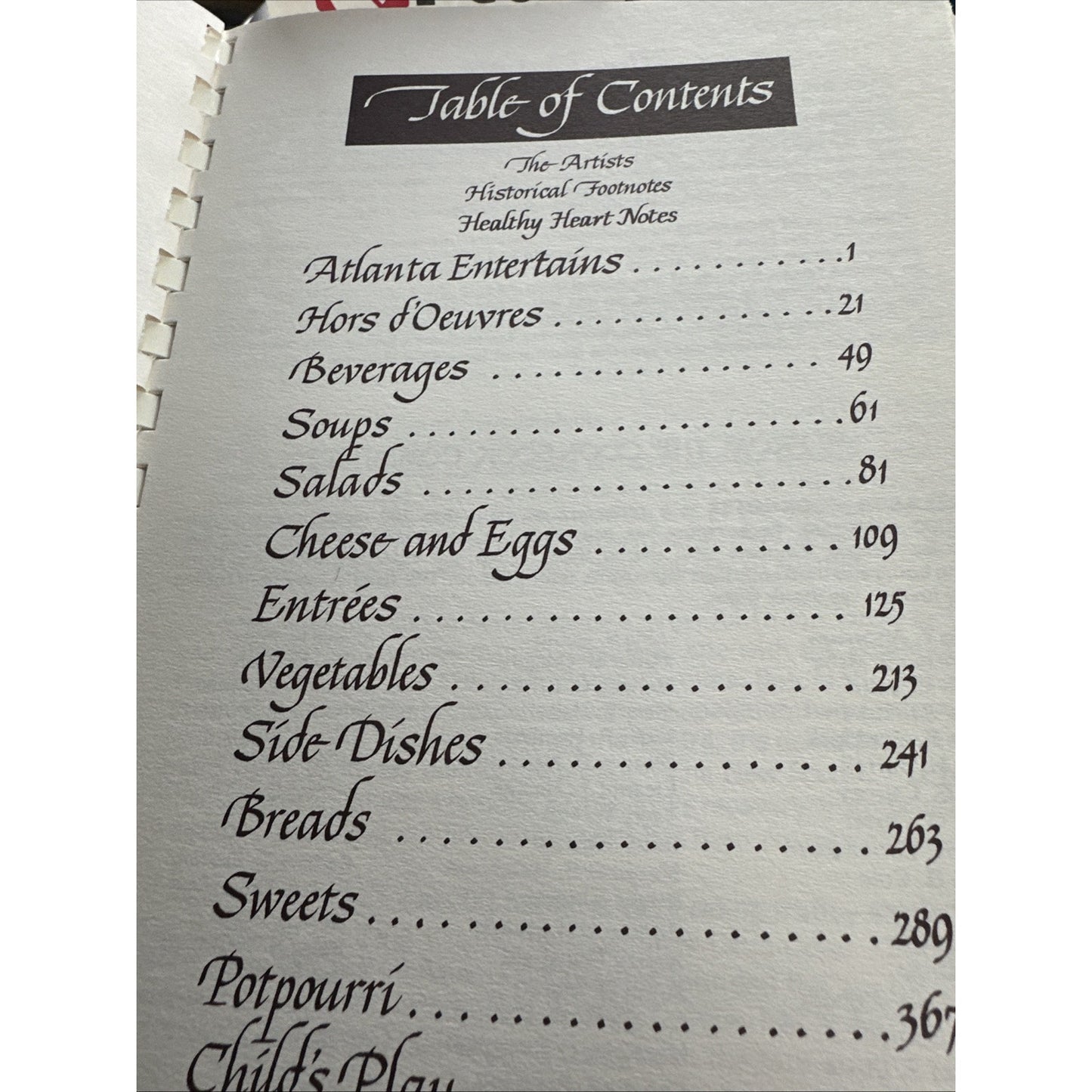 Atlanta Cooknotes Cookbook Jr League of Atlanta Georgia 1987