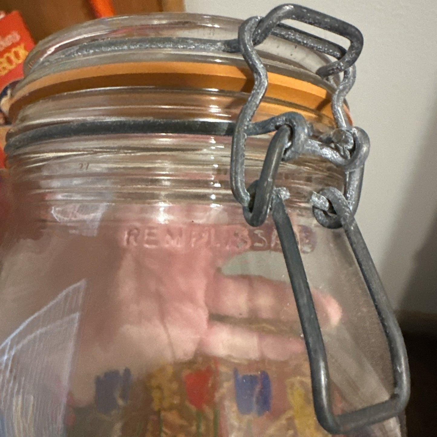 ARC France Glass 2 L Canister With Floral Design