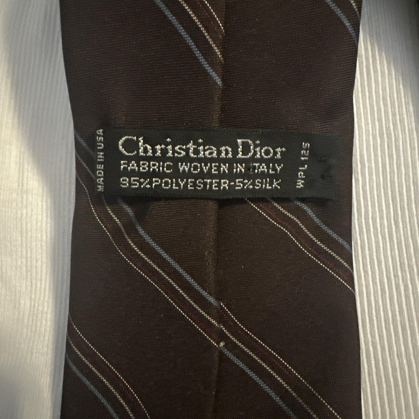 Vintage Christian Dior Brown with stripes Men's Tie
